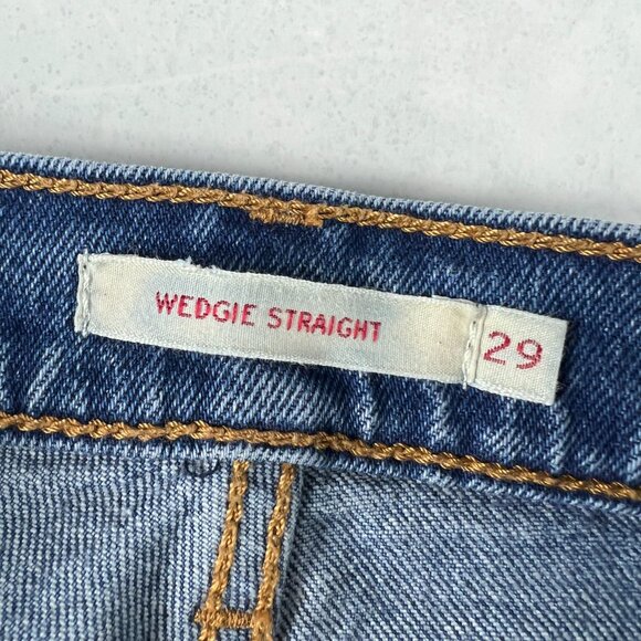 Levi's Jeans Women's Measured 30x24* Wedgie Straight High Rise Blue Denim Tag 29 - Picture 9 of 16